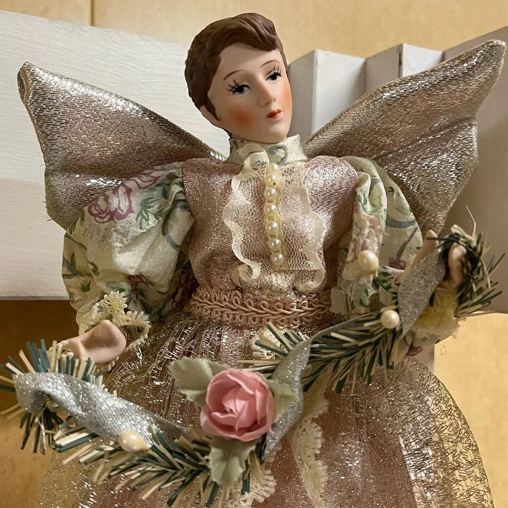 Vintage Angle Tree Topper Porcelain Hands And Feet Christmas Tree Topper Decor